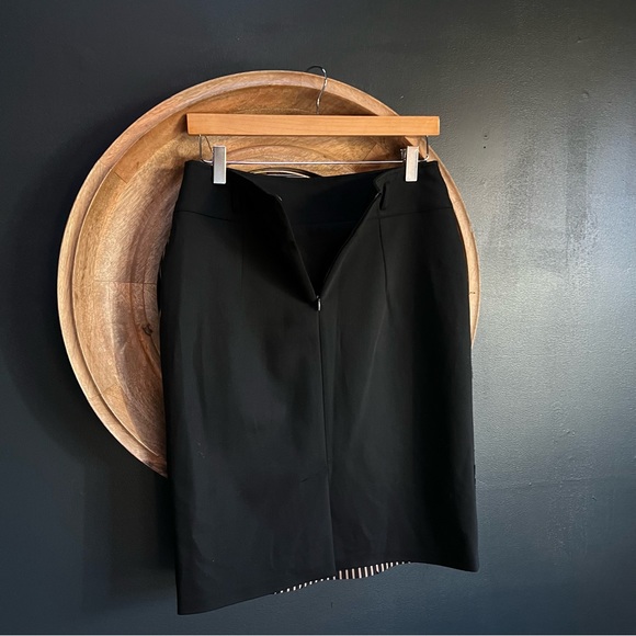 Glow Collection Brown & Black Midi Skirt Size 10 - Picture 4 of 11